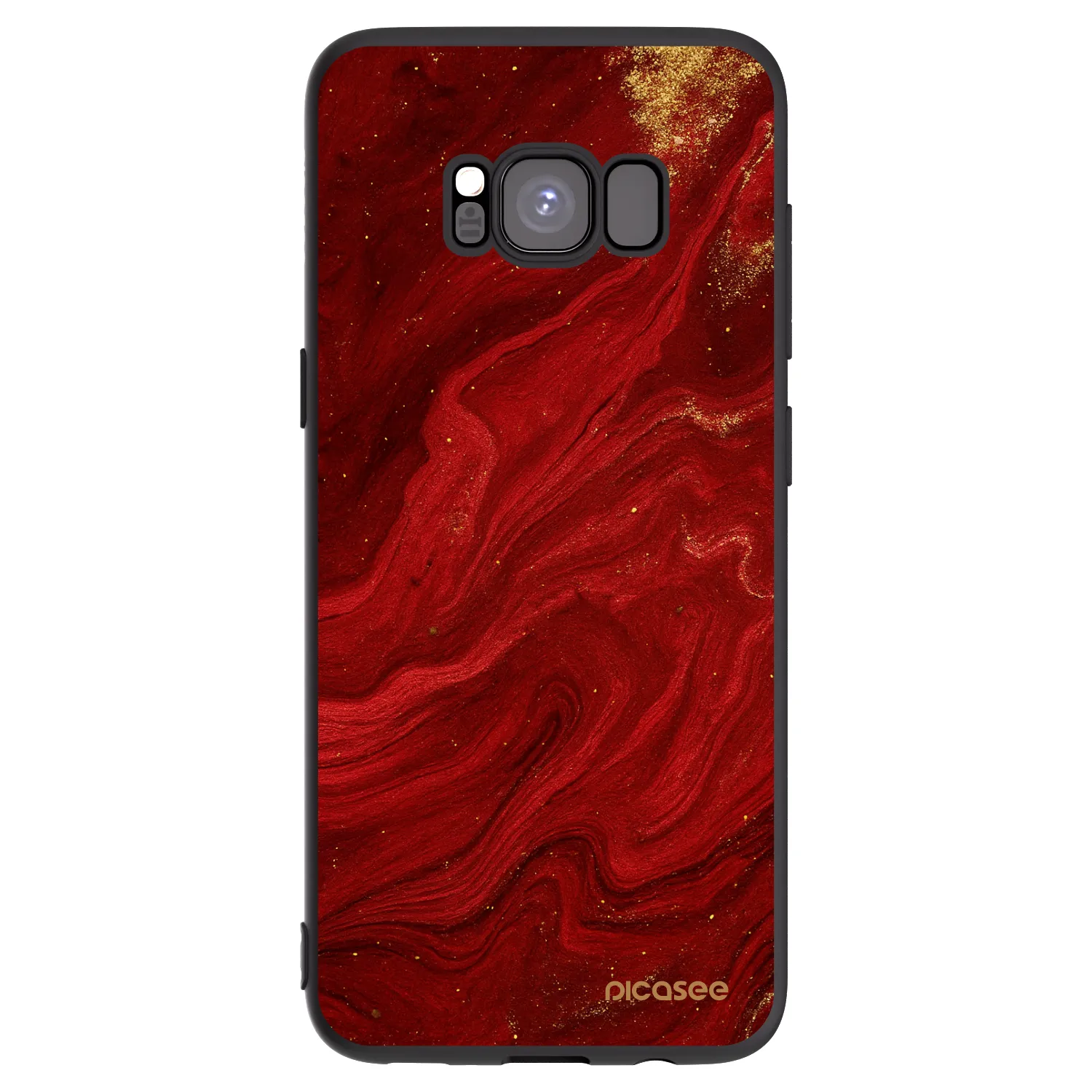Picasee silikónový čierny obal pre Samsung Galaxy S8 G950F - Red