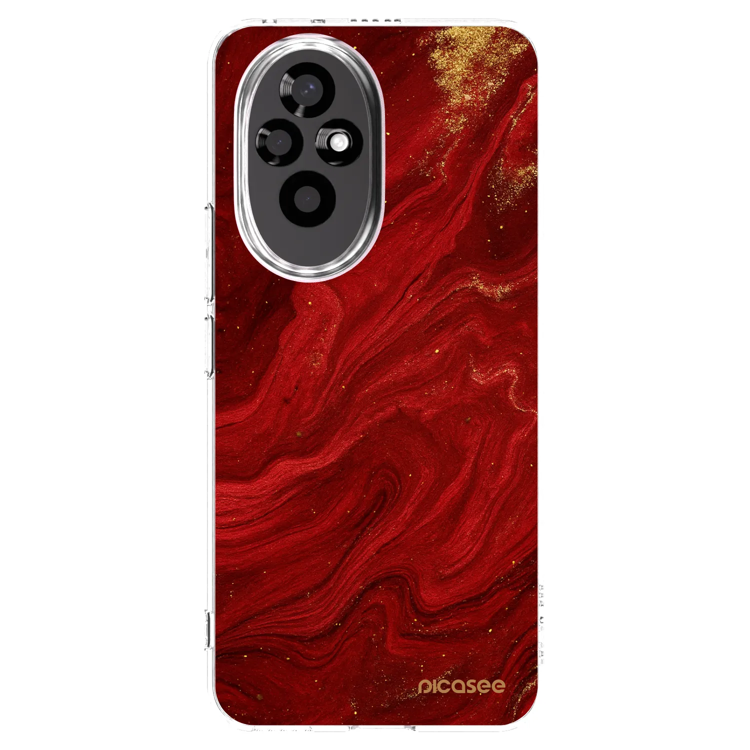 Picasee silikónový prehľadný obal pre Honor 200 Pro 5G - Red