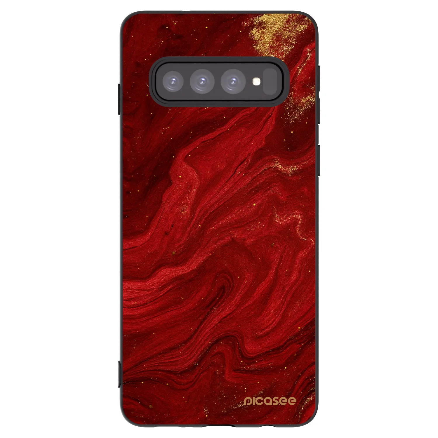 Picasee silikónový čierny obal pre Samsung Galaxy S10 G973 - Red