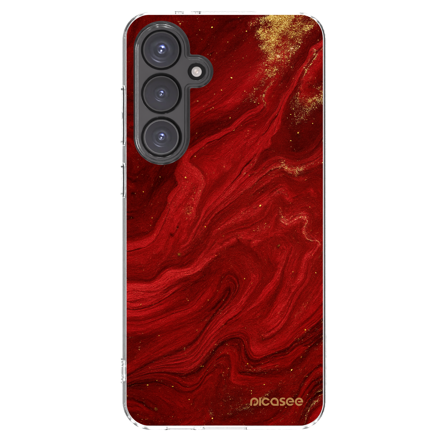 Picasee silikónový prehľadný obal pre Samsung Galaxy S24 FE S721B - Red