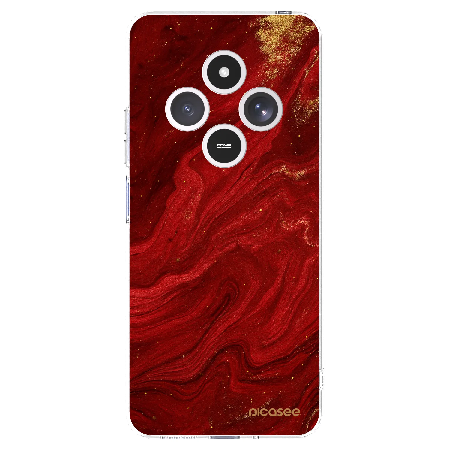Picasee silikónový prehľadný obal pre Xiaomi Redmi 14C - Red