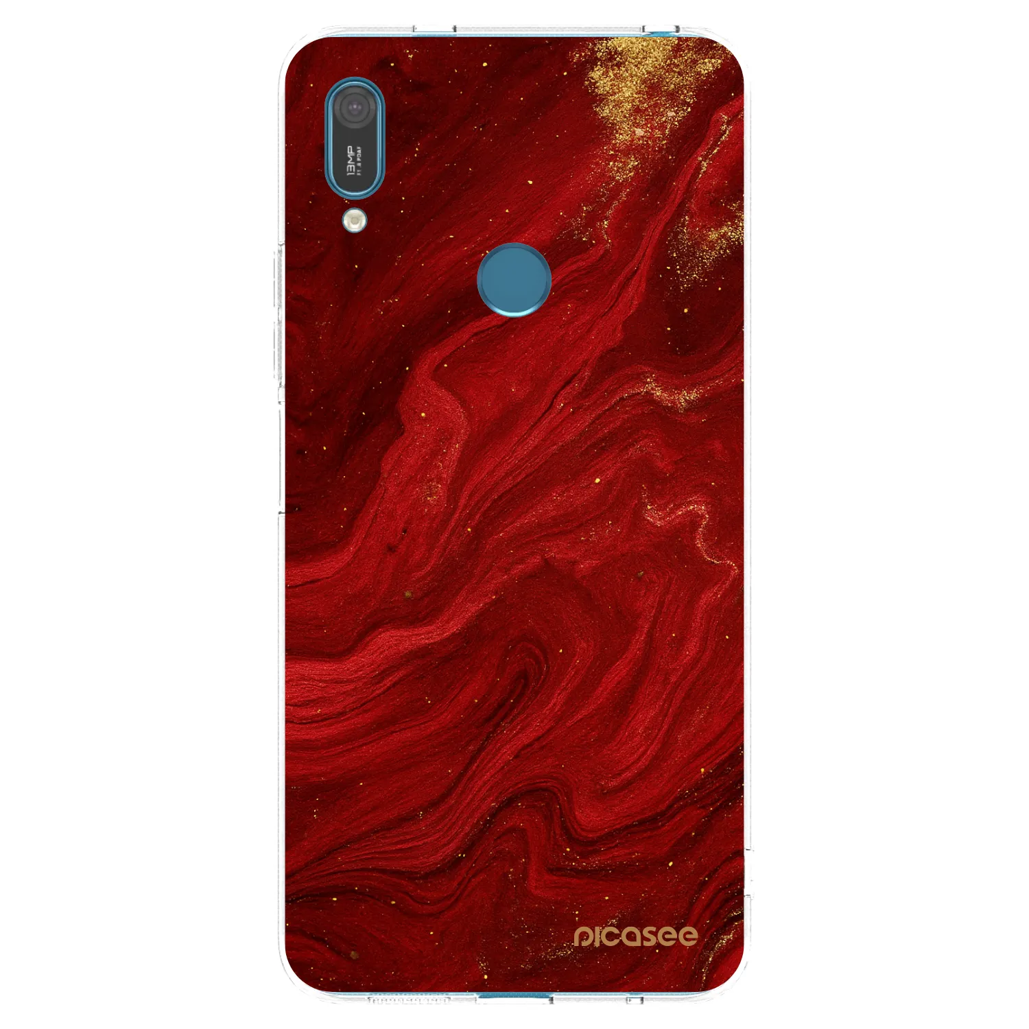 Picasee silikónový prehľadný obal pre Huawei Y7 2019 - Red
