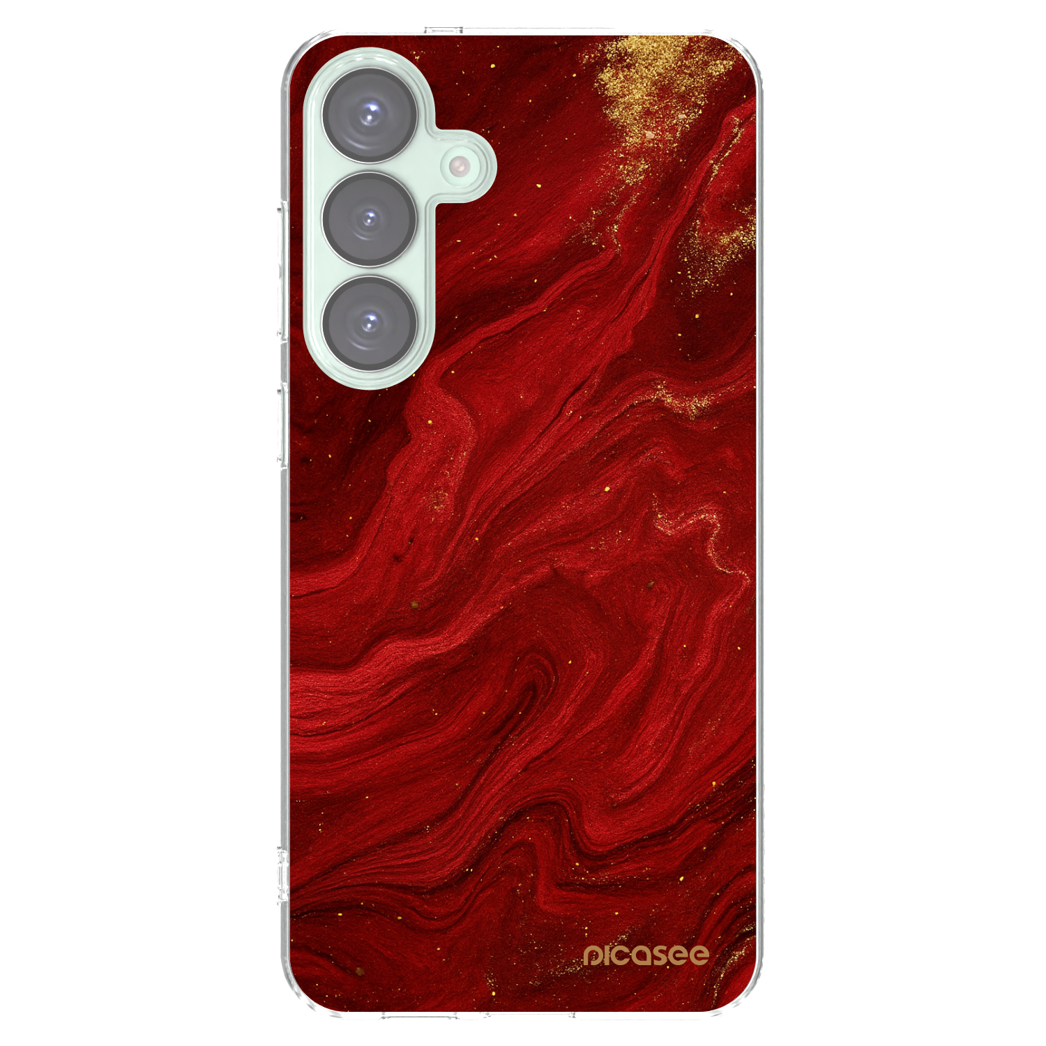 Picasee silikónový prehľadný obal pre Samsung Galaxy S25+ 5G - Red