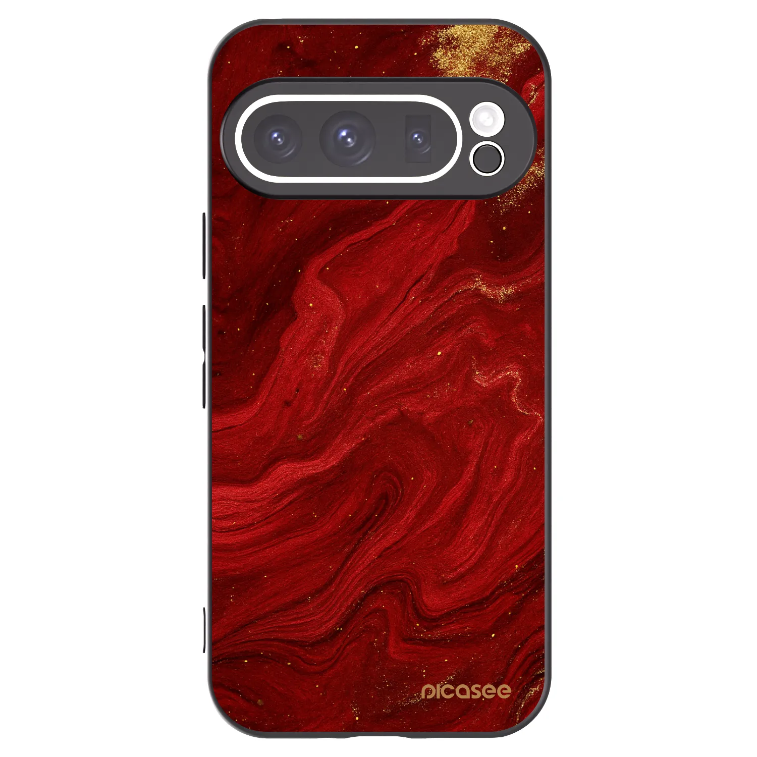 Picasee silikónový čierny obal pre Google Pixel 9 Pro - Red