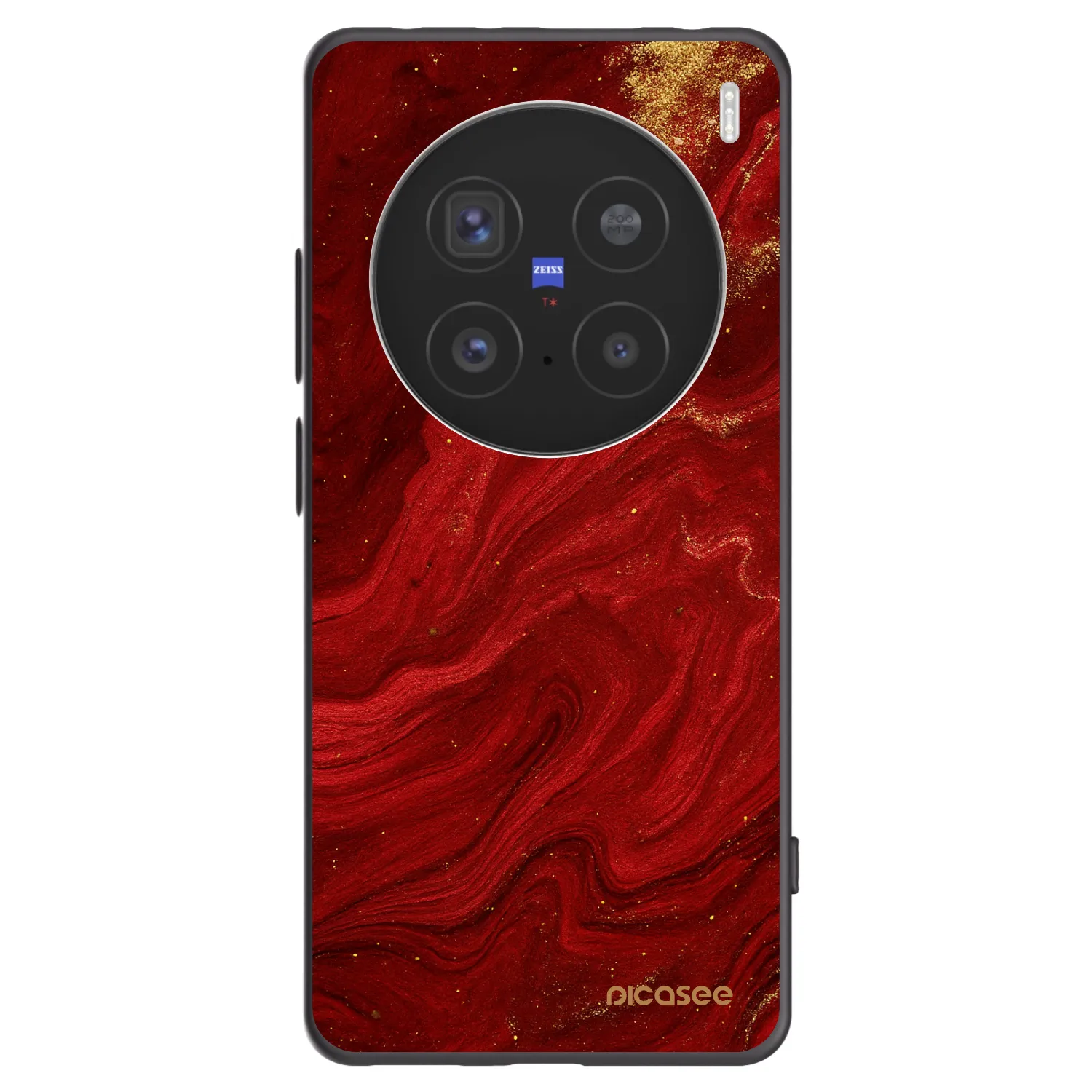 Picasee silikónový čierny obal pre Vivo X200 Pro - Red
