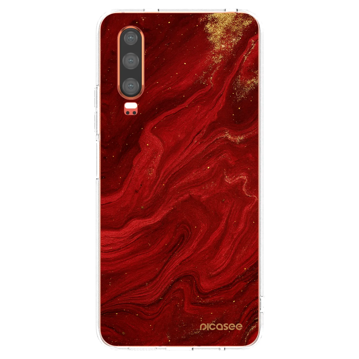 Picasee silikónový prehľadný obal pre Huawei P30 - Red