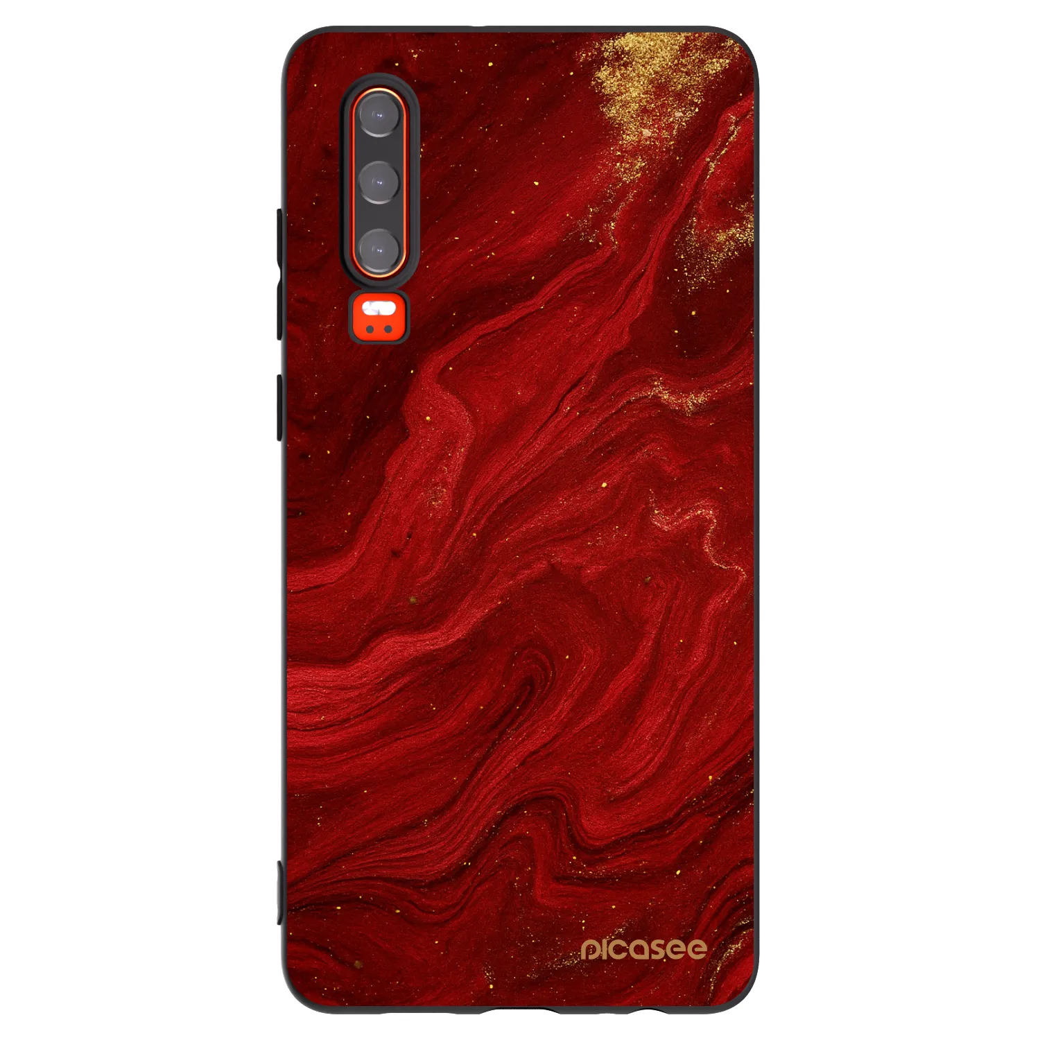 Picasee silikónový čierny obal pre Huawei P30 - Red