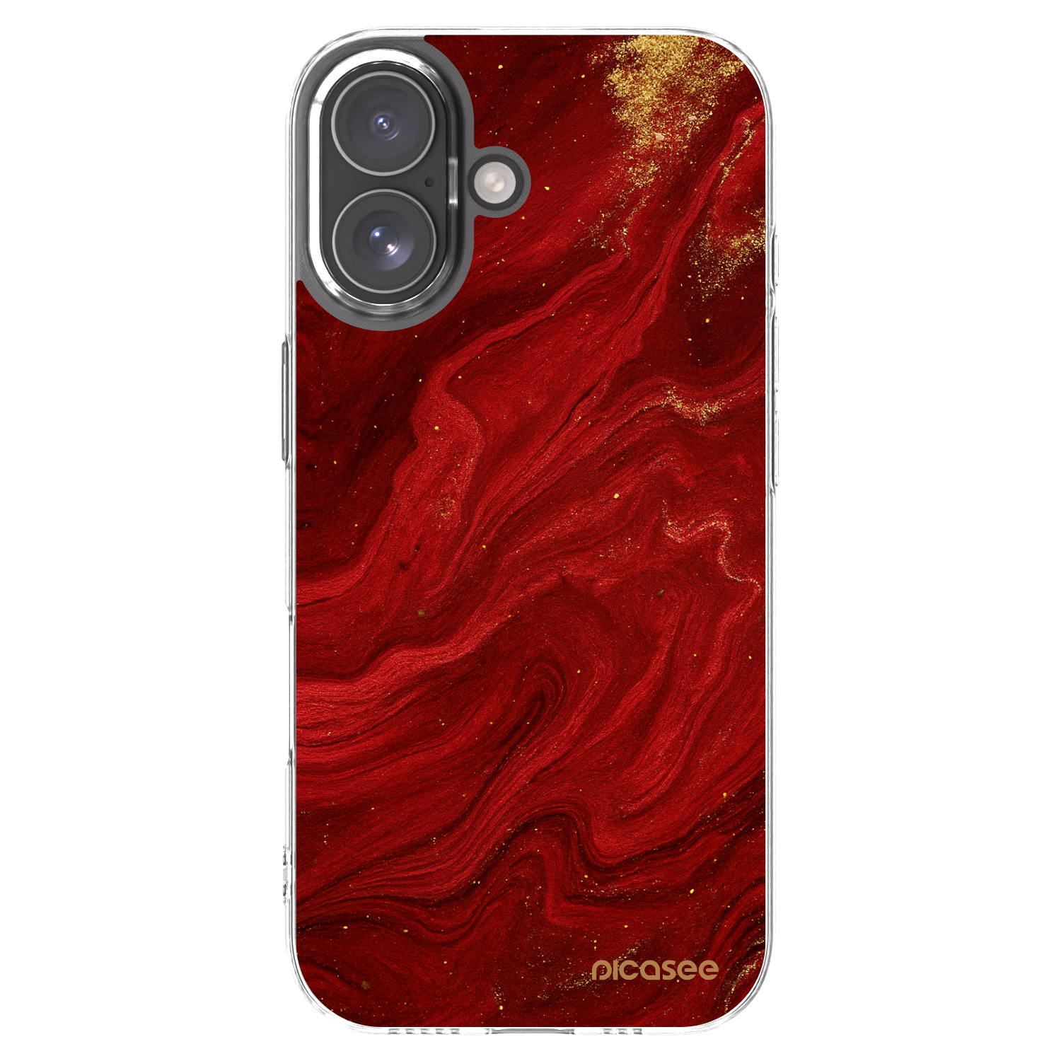 Picasee silikónový prehľadný obal pre Apple iPhone 17 - Red