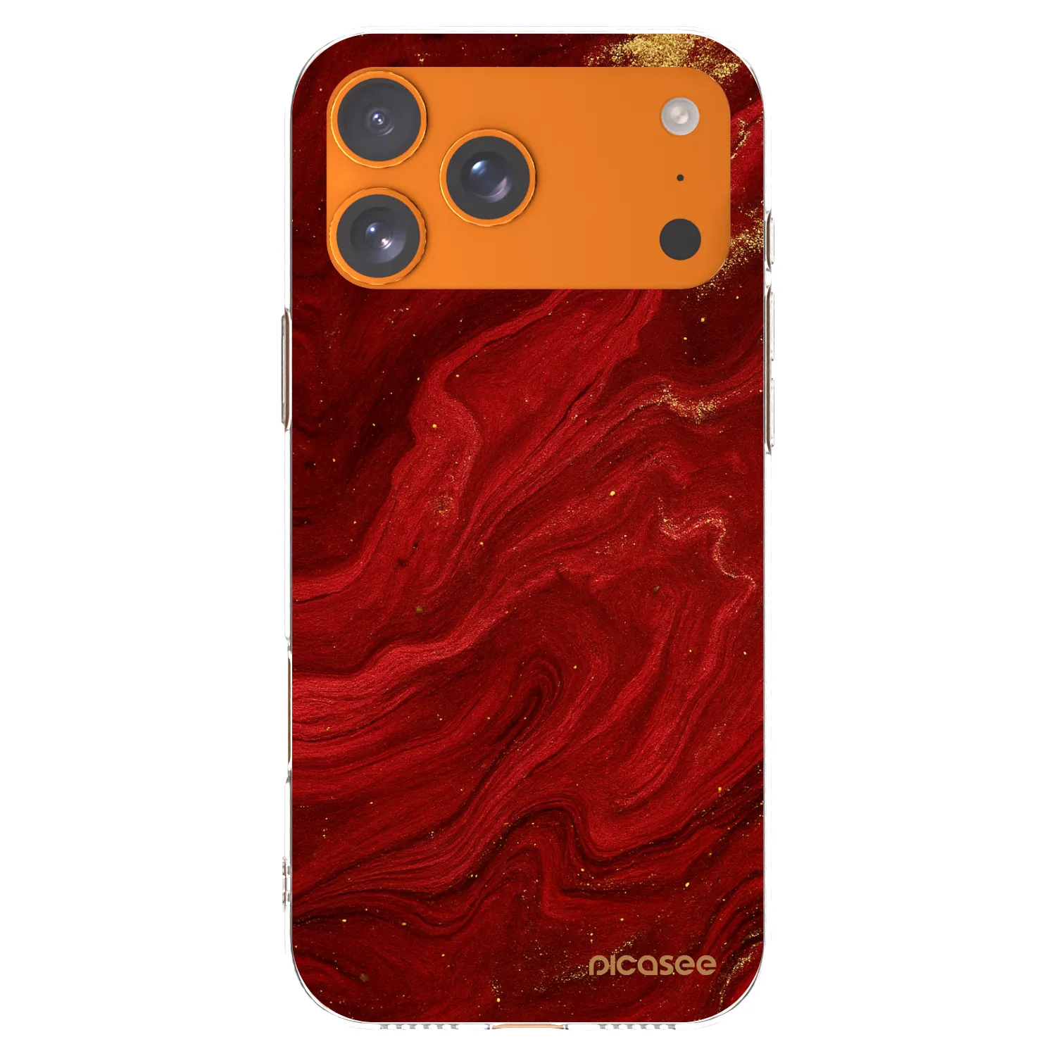 Silikónový prehľadný obal pre Apple iPhone 17 Pro Max - Red
