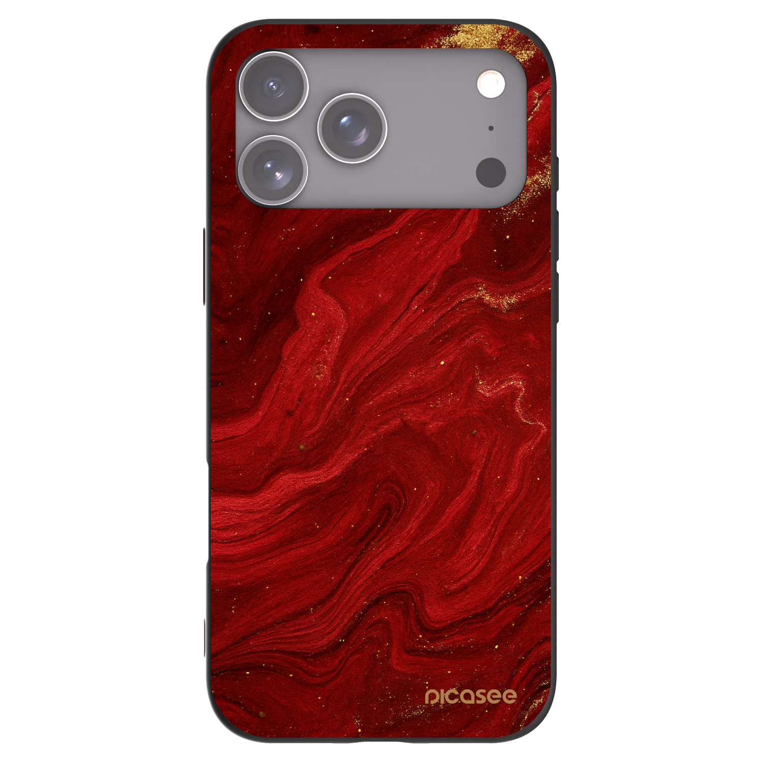 Silikónový čierny obal pre Apple iPhone 17 Pro Max - Red