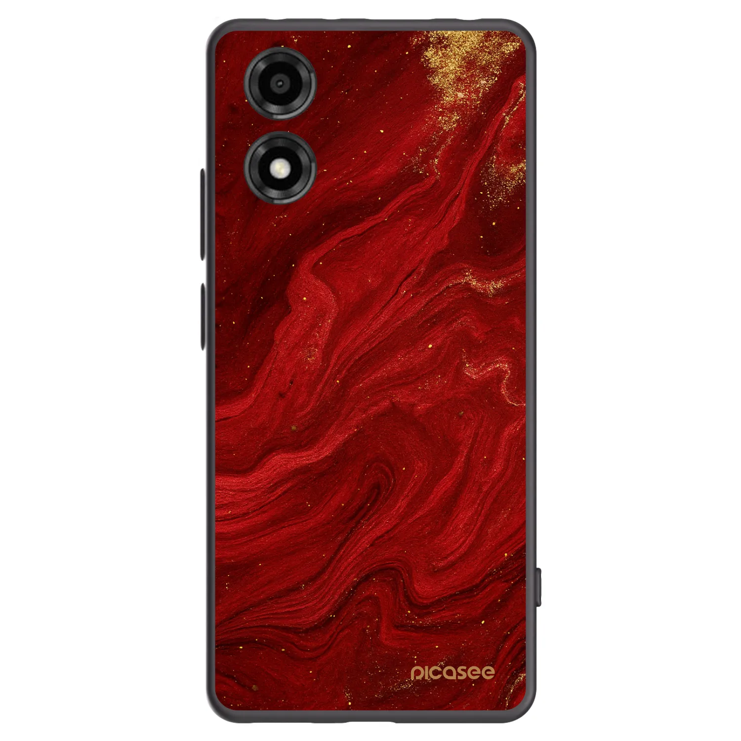 Picasee silikónový čierny obal pre Motorola Moto E14 - Red