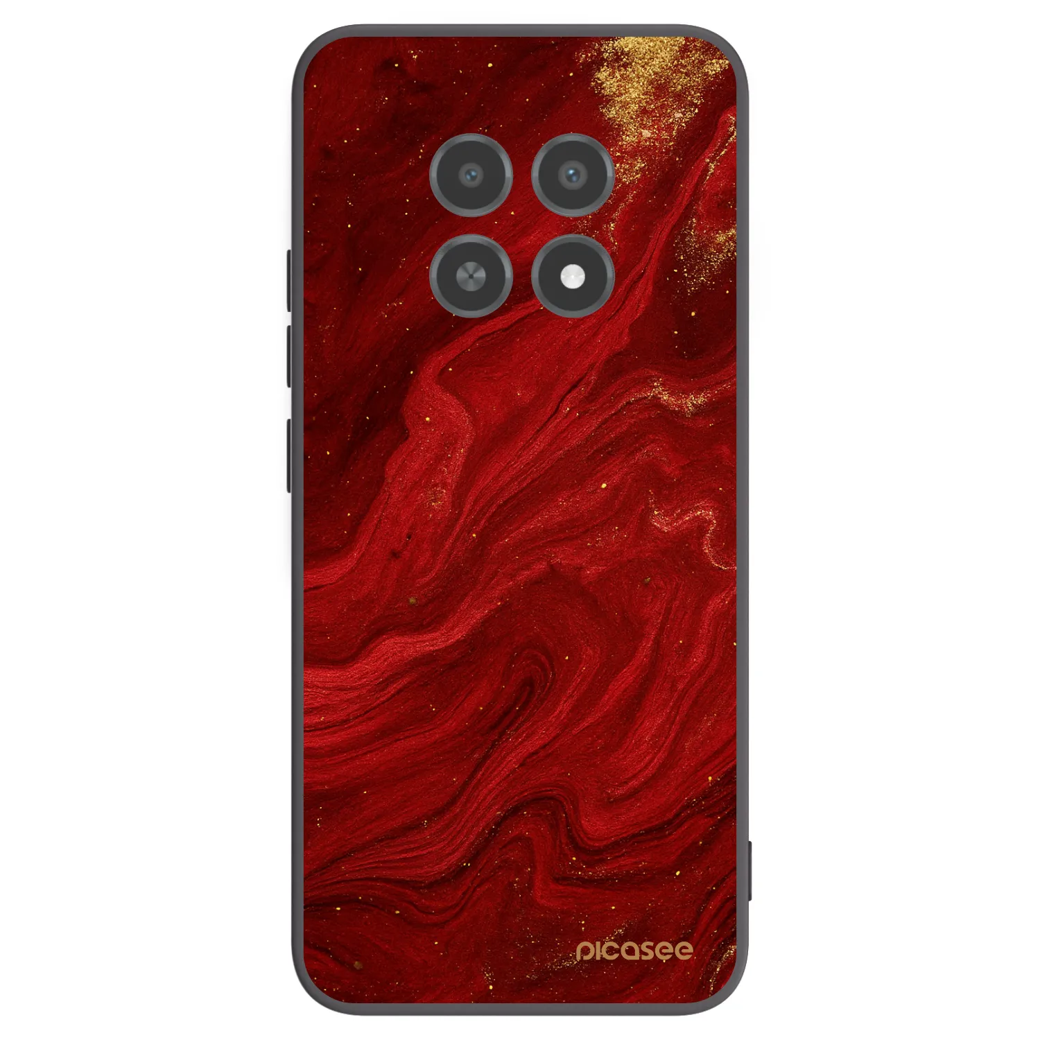Picasee silikónový čierny obal pre Realme 12X - Red