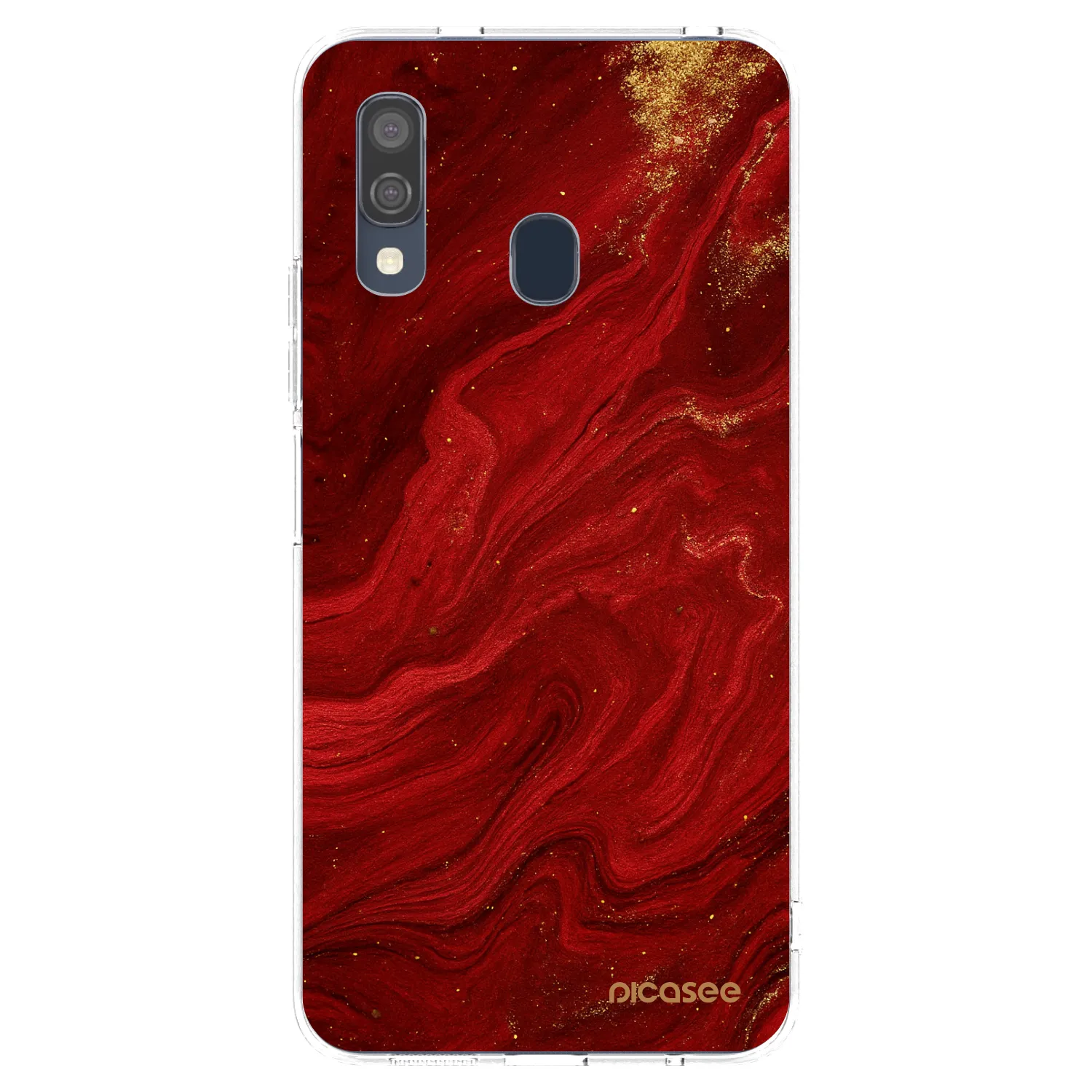 Picasee silikónový prehľadný obal pre Samsung Galaxy A40 A405F - Red