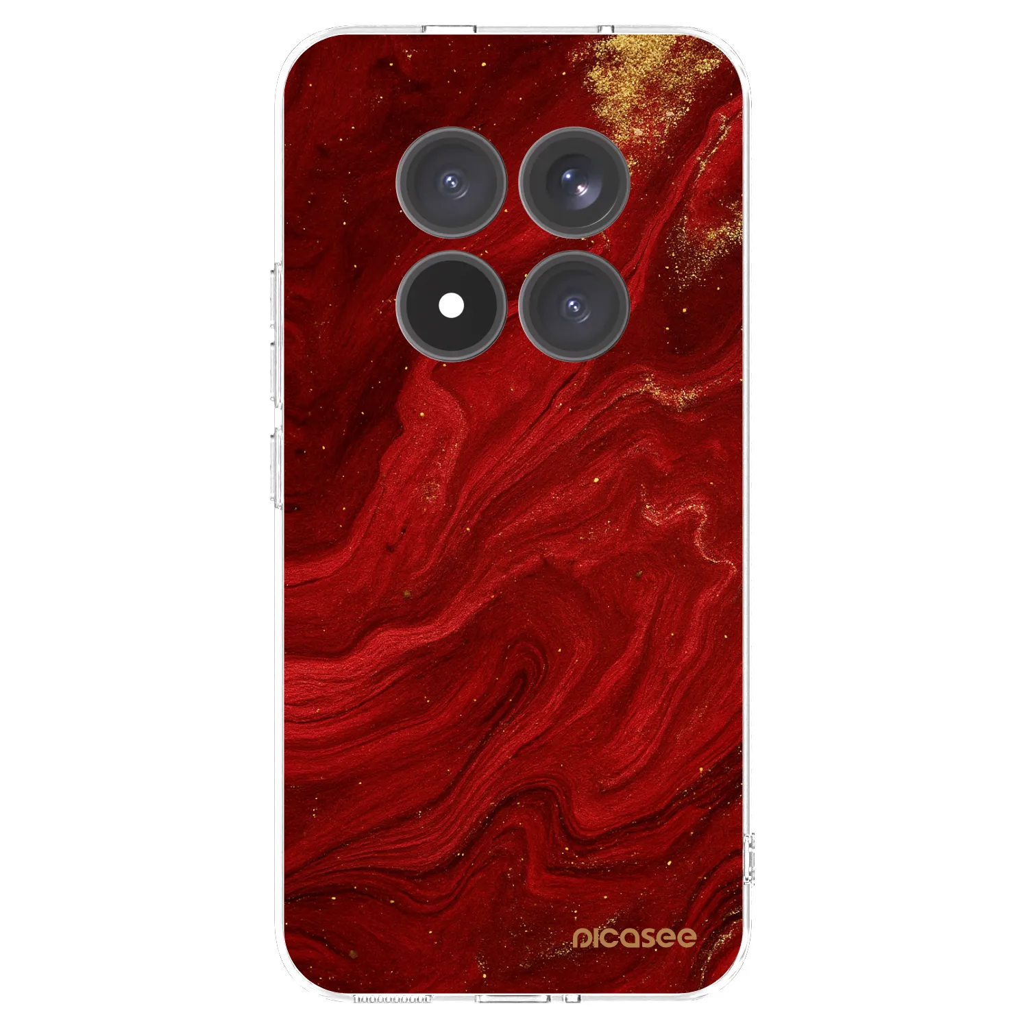 Silikónový prehľadný obal pre Xiaomi Redmi Note 15 Pro+ - Red