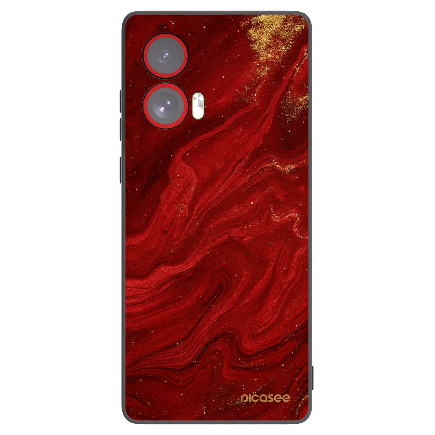 Silikónový čierny obal pre Motorola Edge 50 Fusion - Red