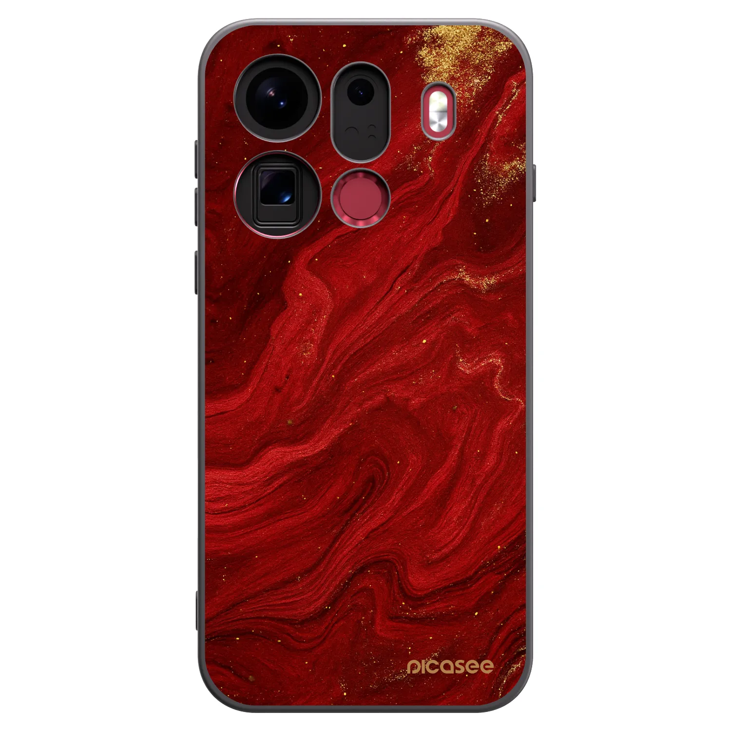 Picasee silikónový čierny obal pre OPPO Find X9 Pro - Red