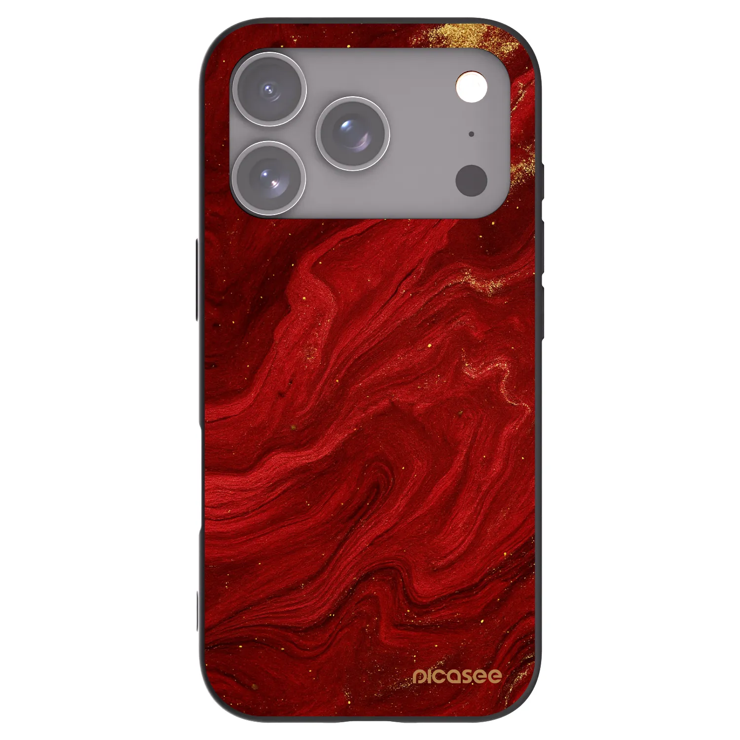 Picasee silikónový čierny obal pre Apple iPhone 18 Pro - Red