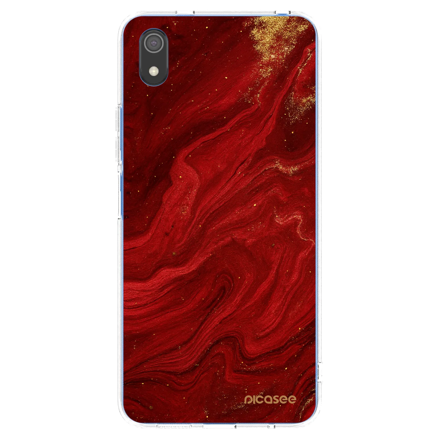Picasee silikónový prehľadný obal pre Xiaomi Redmi 7A - Red