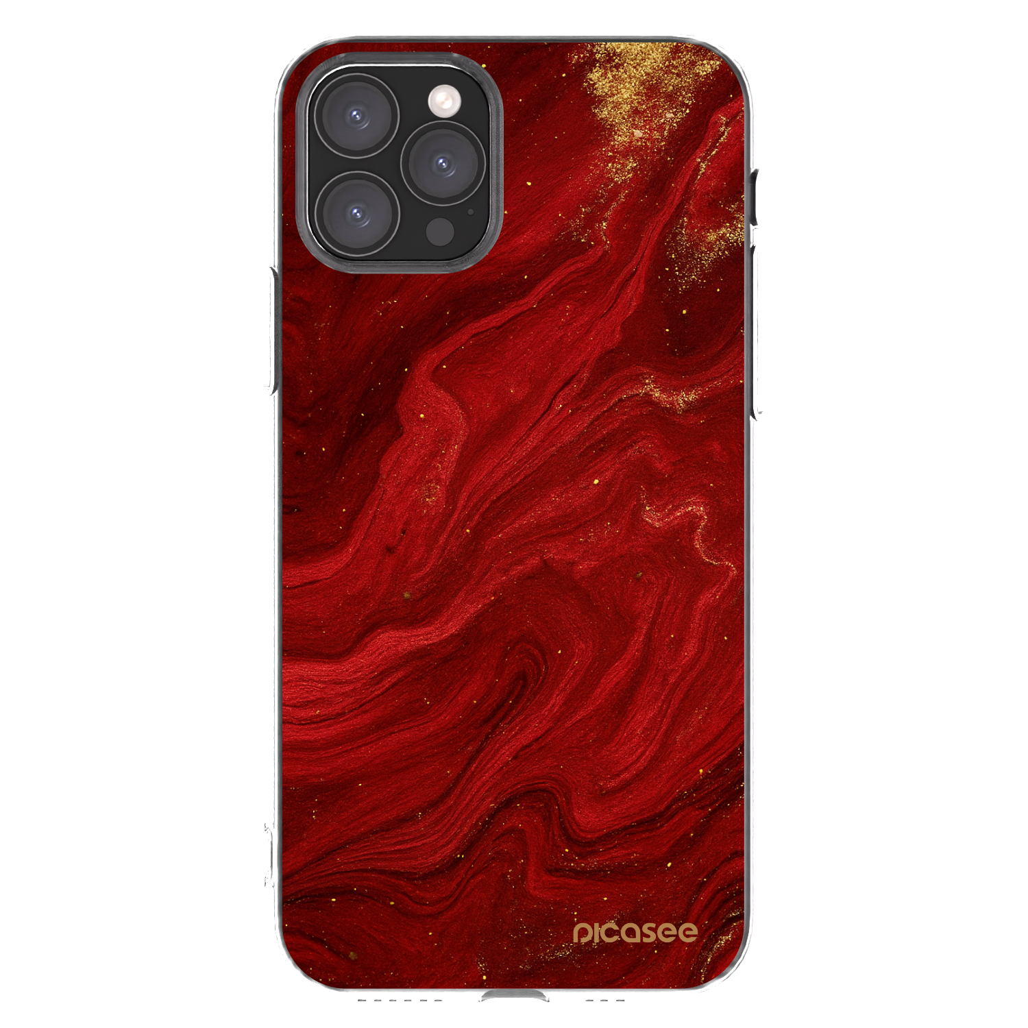 Picasee silikónový prehľadný obal pre Apple iPhone 11 Pro - Red