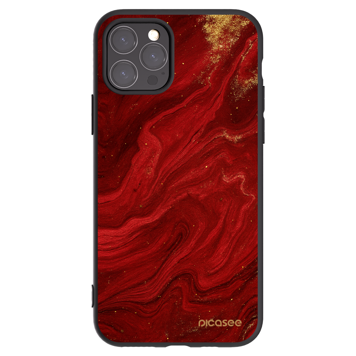 Picasee silikónový čierny obal pre Apple iPhone 11 Pro - Red