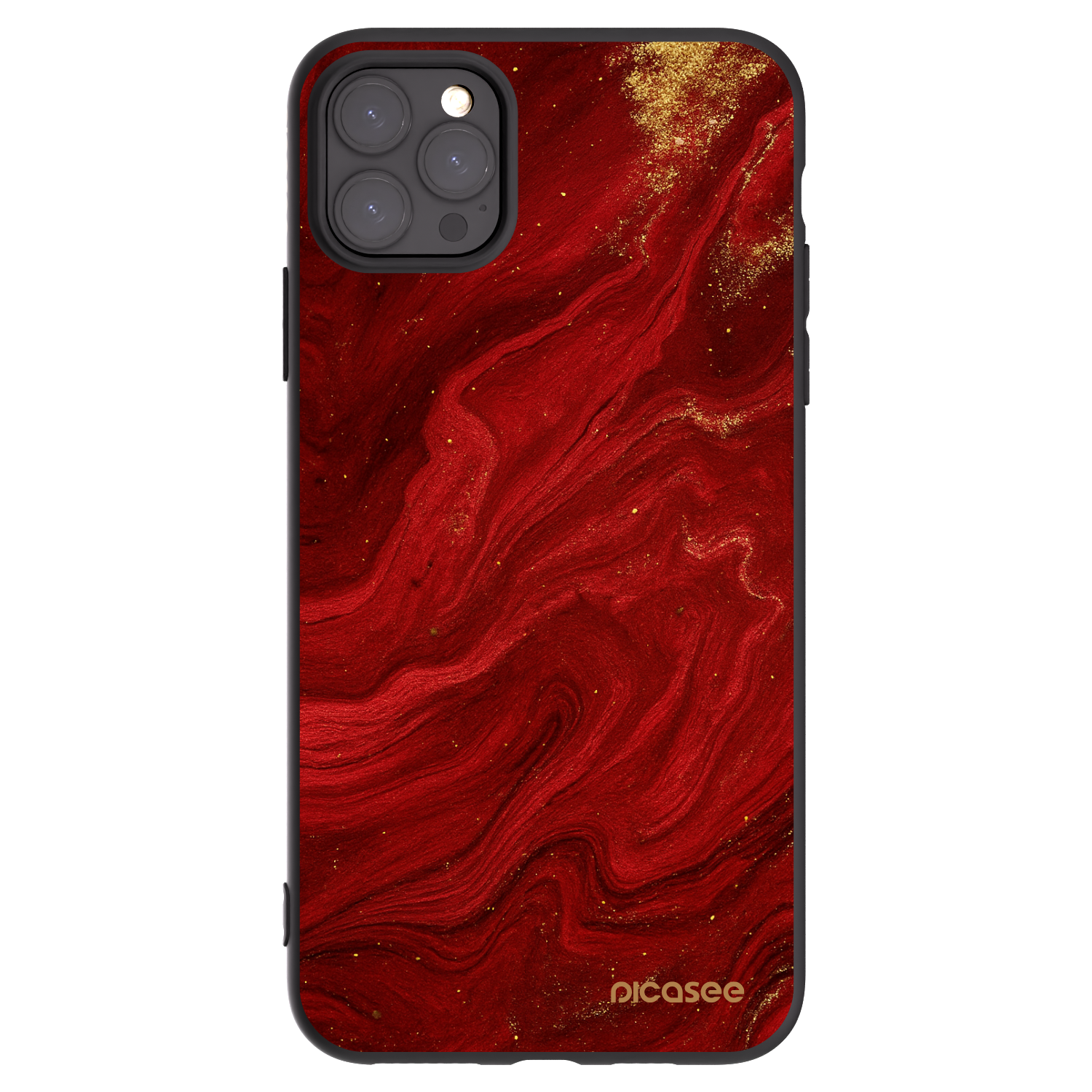 Picasee silikónový čierny obal pre Apple iPhone 11 Pro Max - Red