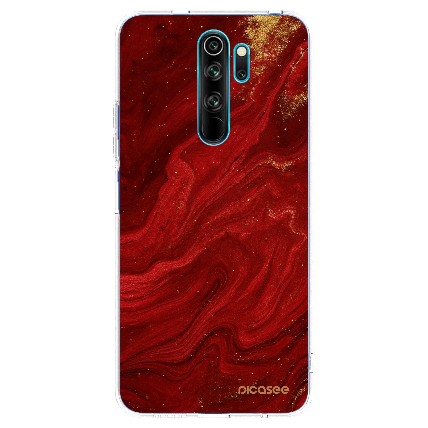 Picasee silikónový prehľadný obal pre Xiaomi Redmi Note 8 Pro - Red