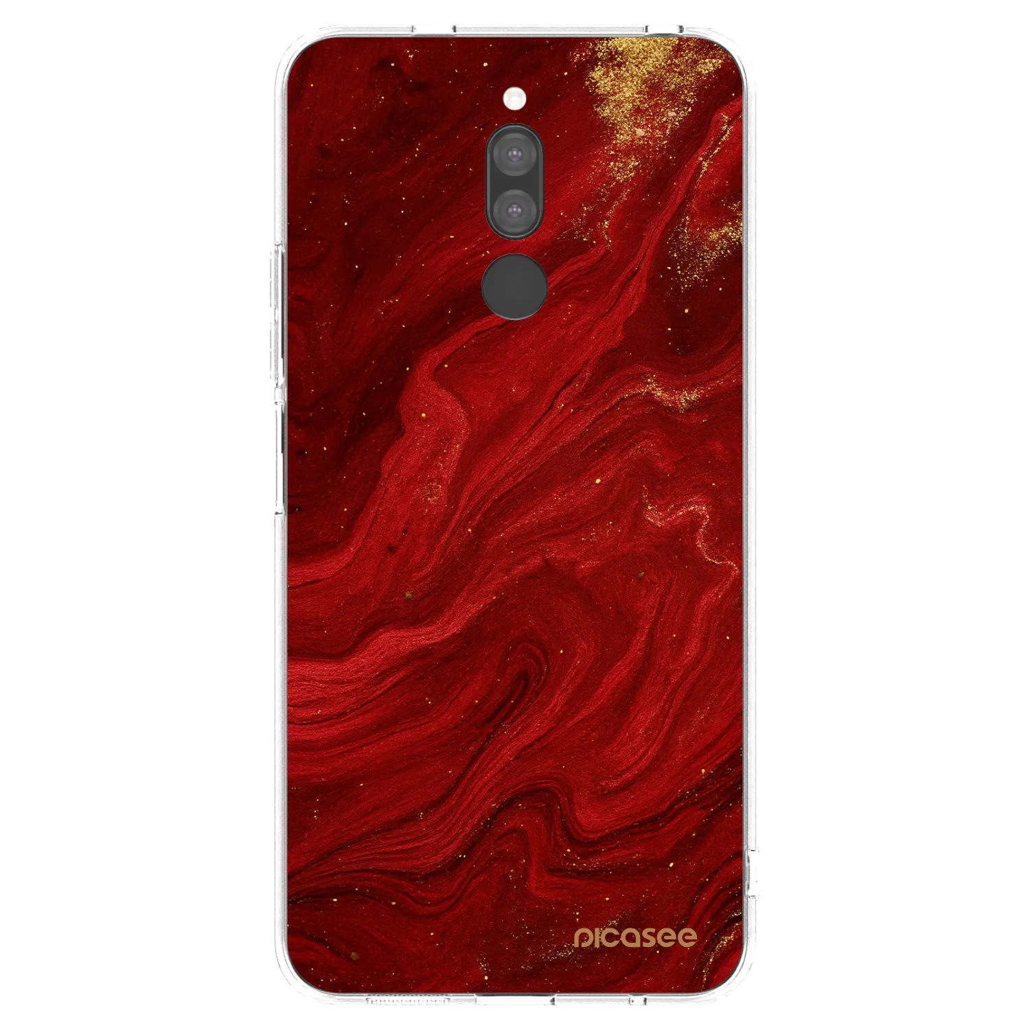 Silikónový prehľadný obal pre Xiaomi Redmi 8 - Red