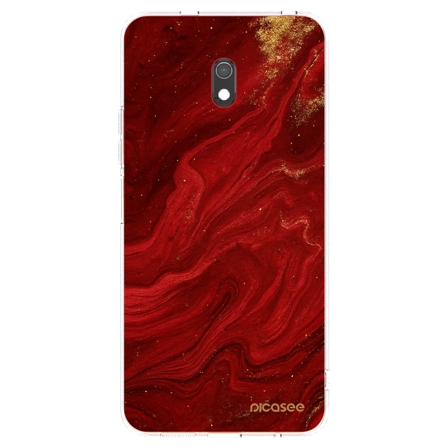 Picasee silikónový prehľadný obal pre Xiaomi Redmi 8A - Red