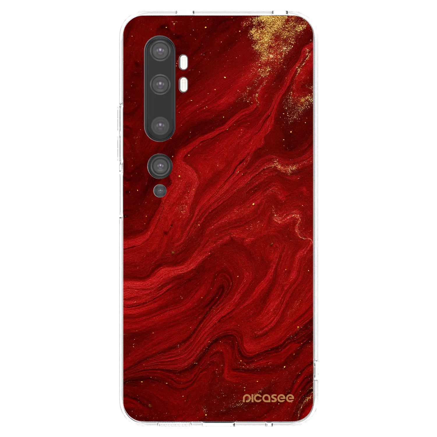 Silikónový prehľadný obal pre Xiaomi Mi Note 10 (Pro) - Red