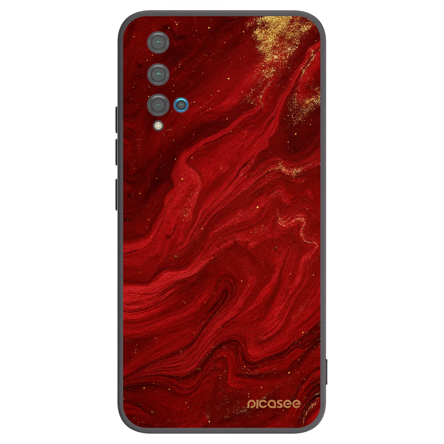 Picasee silikónový čierny obal pre Huawei Nova 5T - Red