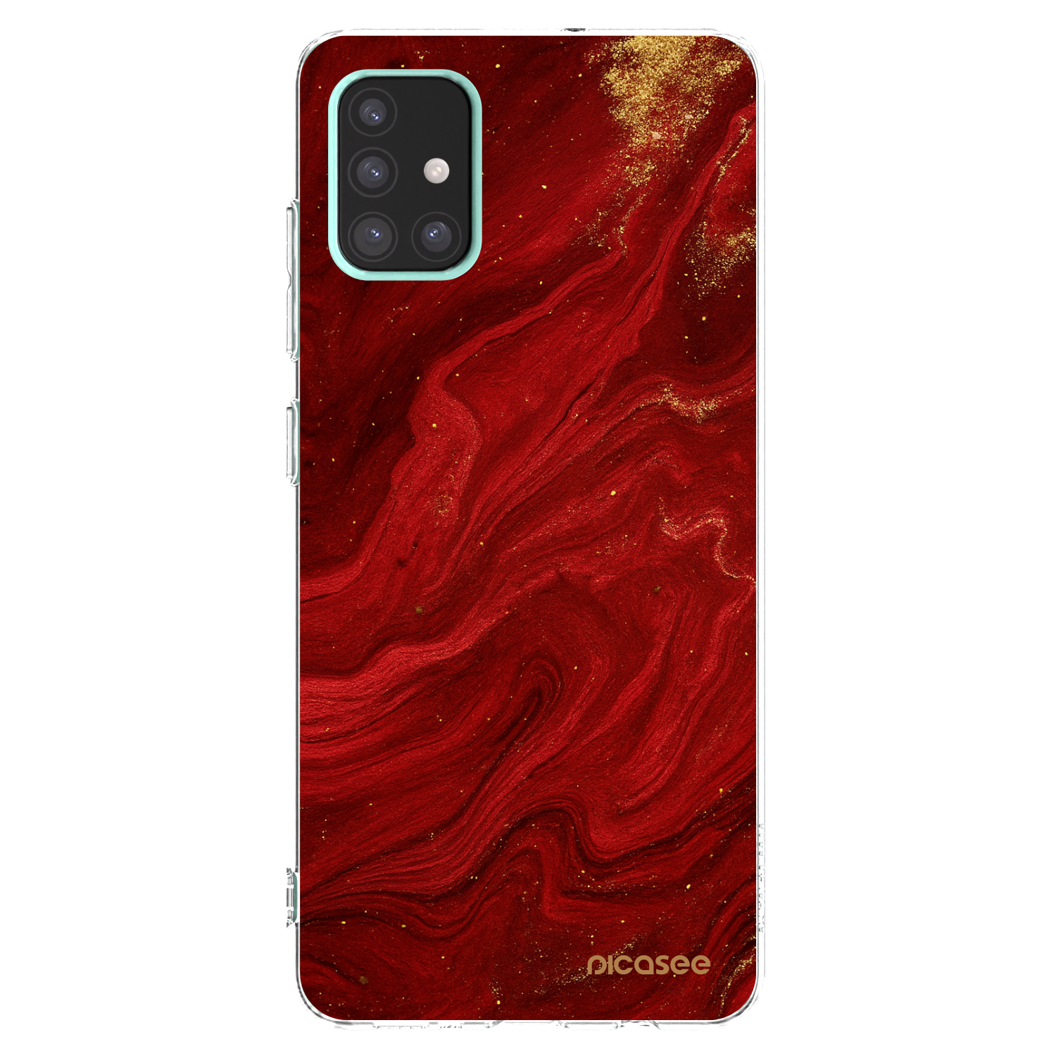 Silikónový prehľadný obal pre Samsung Galaxy A51 A515F - Red