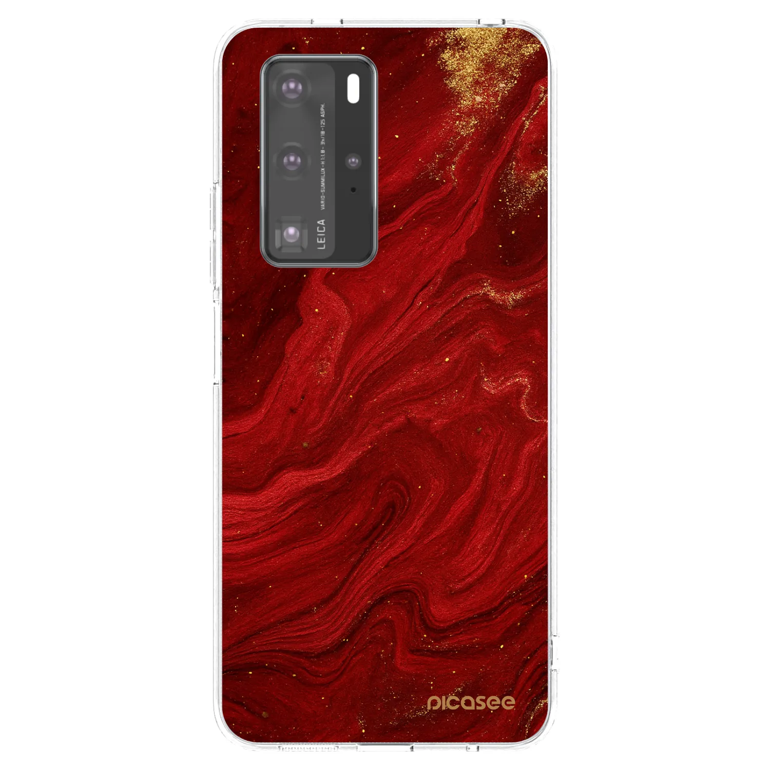 Picasee silikónový prehľadný obal pre Huawei P40 Pro - Red