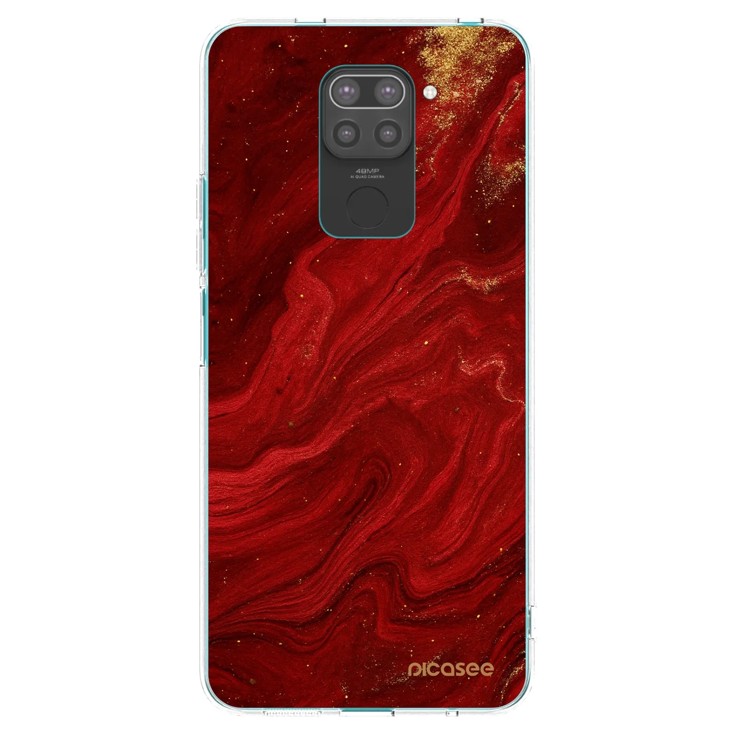 Picasee silikónový čierny obal pre Xiaomi Redmi Note 9 - Red