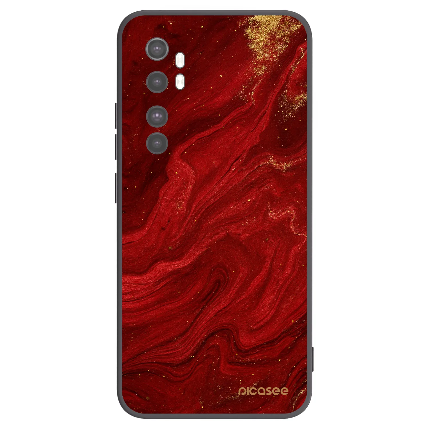 Picasee silikónový čierny obal pre Xiaomi Mi Note 10 Lite - Red