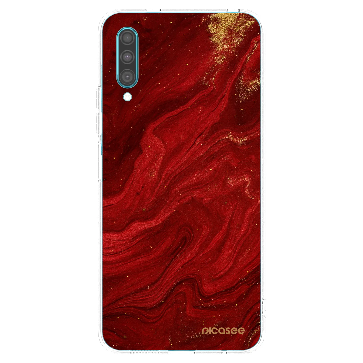 Picasee silikónový prehľadný obal pre Samsung Galaxy A30s A307F - Red