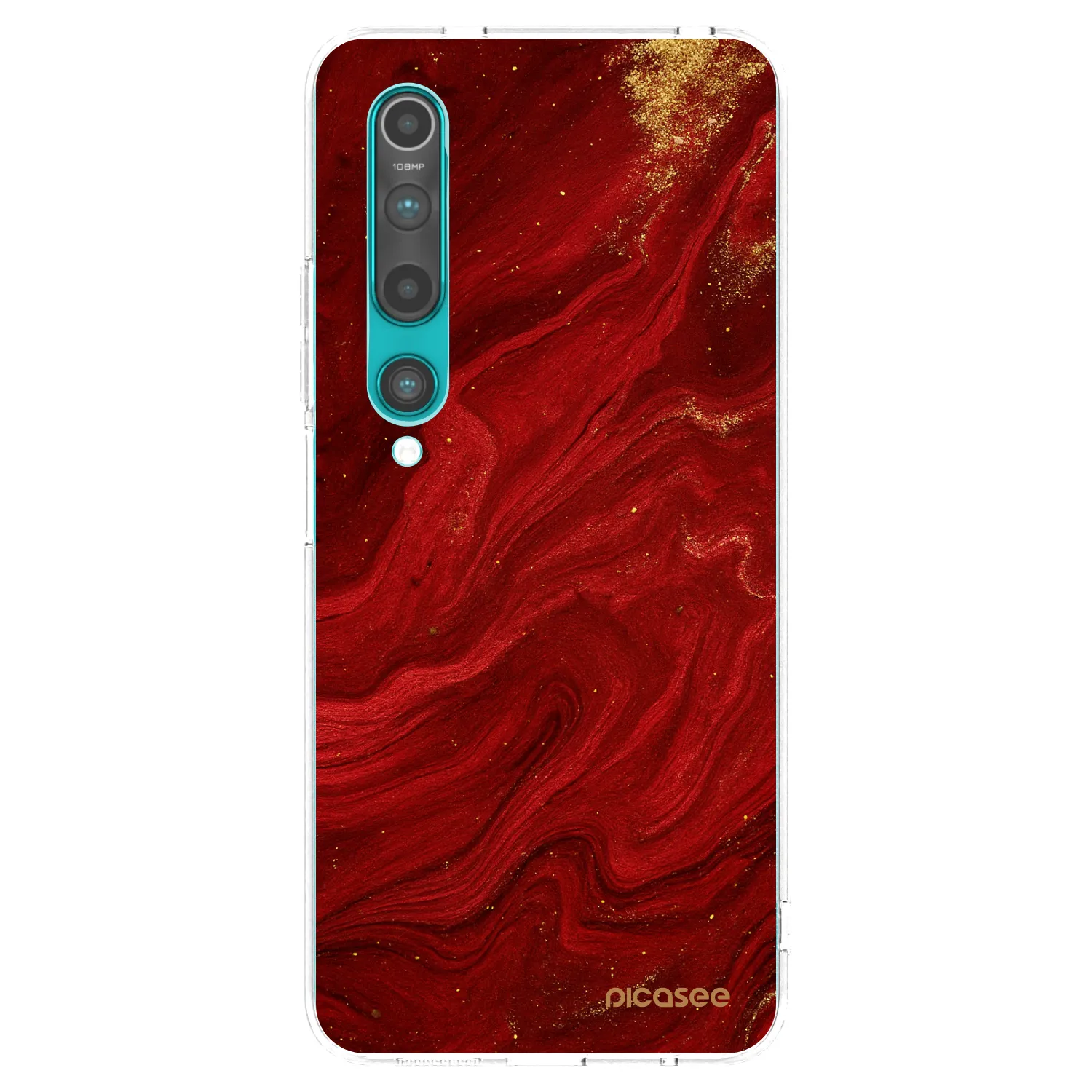 Picasee silikónový prehľadný obal pre Xiaomi Mi 10 - Red