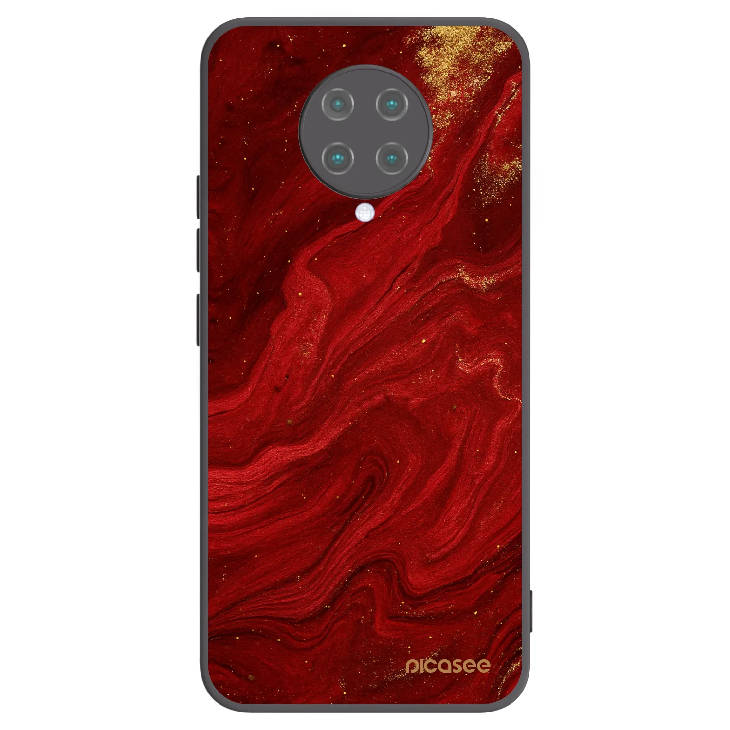 Picasee silikónový čierny obal pre Xiaomi Poco F2 Pro - Red
