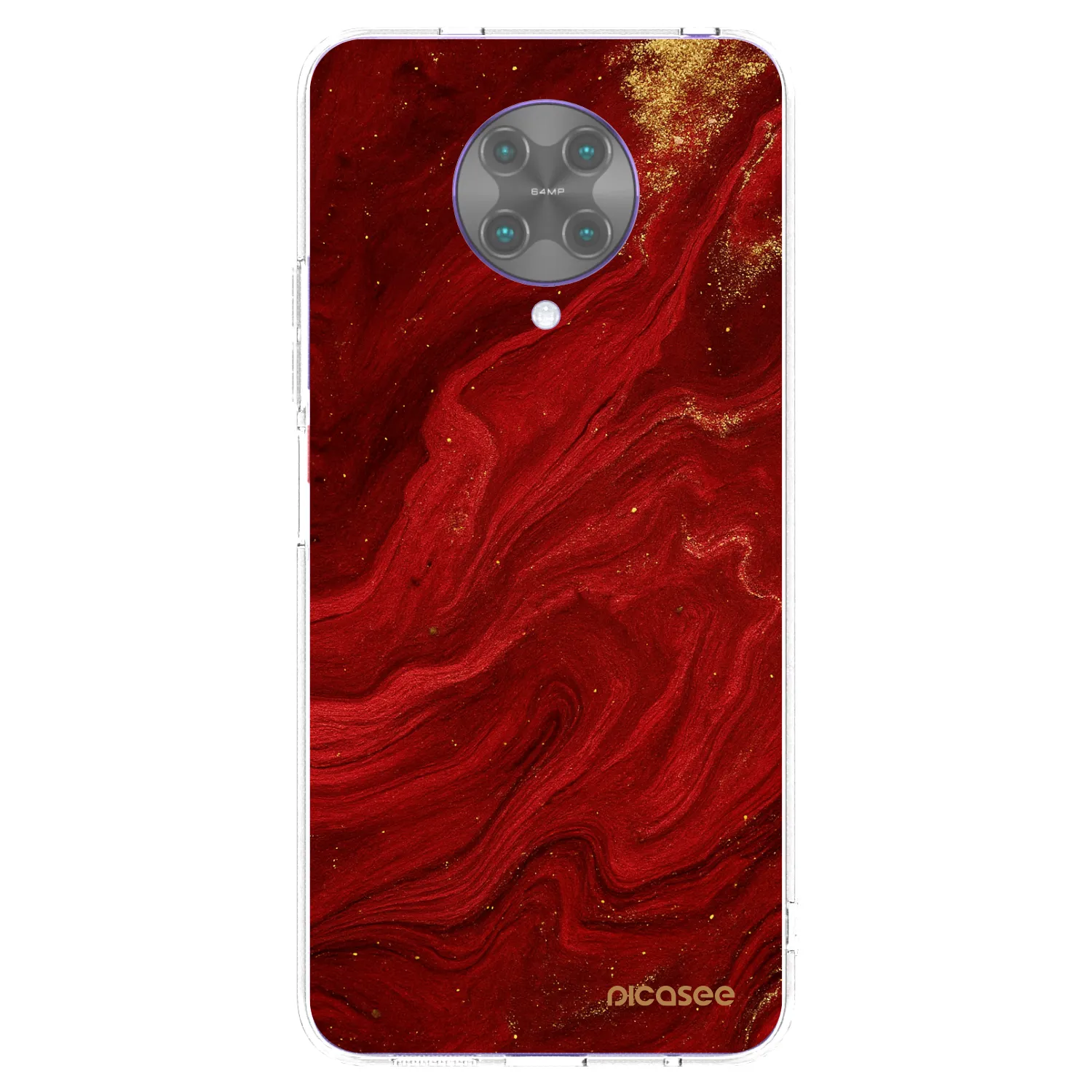 Silikónový prehľadný obal pre Xiaomi Poco F2 Pro - Red