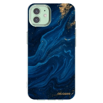 Picasee silikónový prehľadný obal pre Apple iPhone 12 Pro - Blue