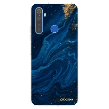 Picasee silikónový prehľadný obal pre Realme 5 - Blue