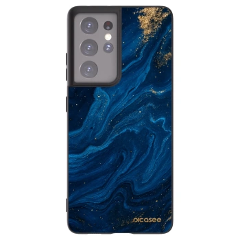 Picasee silikónový čierny obal pre Samsung Galaxy S21 Ultra 5G G998B - Blue