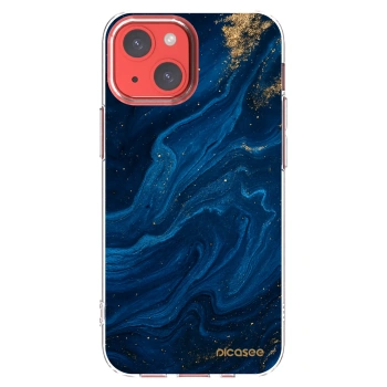 Picasee silikónový prehľadný obal pre Apple iPhone 13 mini - Blue