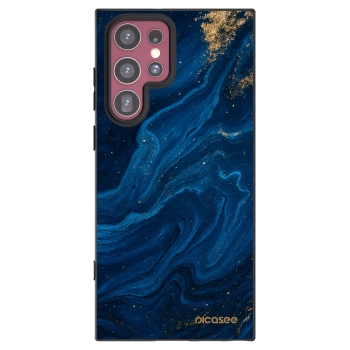 Picasee silikónový čierny obal pre Samsung Galaxy S22 Ultra 5G - Blue