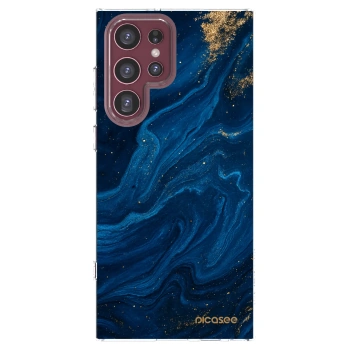 Picasee silikónový prehľadný obal pre Samsung Galaxy S22 Ultra 5G - Blue