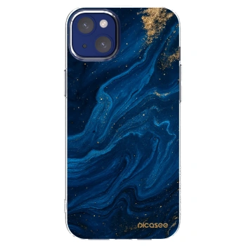 Picasee silikónový prehľadný obal pre Apple iPhone 14 Plus - Blue