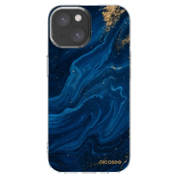 Picasee silikónový prehľadný obal pre Apple iPhone 15 - Blue