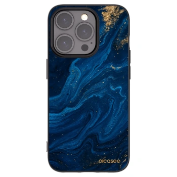 Picasee silikónový čierny obal pre Apple iPhone 15 Pro - Blue