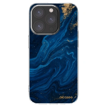 Picasee silikónový prehľadný obal pre Apple iPhone 15 Pro - Blue