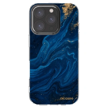 Picasee silikónový prehľadný obal pre Apple iPhone 16 Pro - Blue