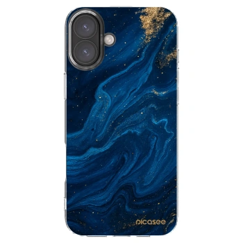 Picasee silikónový prehľadný obal pre Apple iPhone 16 Plus - Blue